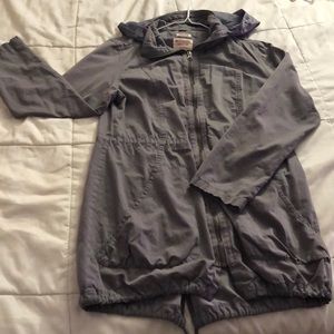 Grey water resistant coat